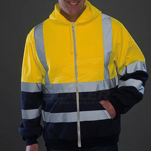 New Arrival Worker Uniform Reflective High Visibility <b>Waterproof</b> Hoodies ANSI Class 2 EN ISO Class 1 Long Sleeve Daily <b>Work</b> - Product Image 4