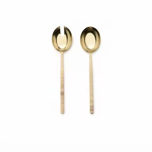 Juego de Cubiertos para Ensalada de Acero Inoxidable, Tenedor y Cuchara con Acabado de Espejo, Diseño Minimalista, Resistente al Óxido, Cubiertos para Camping - Product Image 2