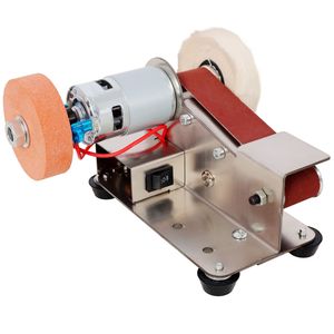 Affûteur de couteaux électrique à vitesse réglable, mini ponceuse à bande 7 vitesses pour la fabrication de couteaux, accessoires d'outils électriques, bande abrasive électrique - Product Image 4