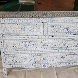 ILAHI's Bone Inlay <b>Drawer</b> Modern Design Agate Detailing <b>Storage</b> Portable Home Furniture - Product Image 1