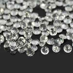 โทแพซสีขาวธรรมชาติทรงกลมเจียระไนแบบเหลี่ยม  ขนาดมาตรฐาน  พร้อมใบรับรอง  ไม่ผ่านการปรับแต่ง  พร้อมสำหรับการฝังในเครื่องประดับ - Product Image 4