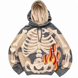 Custom Men's Solid 100% Cotton <b>Sherpa</b> <b>Lined</b> <b>Hoodie</b> Embroidered Hooded Sweatshirt Pullover Casual Winter Streetwear Eco-Friendly - Product Image 1