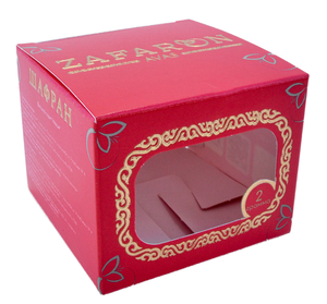 Boîte en carton de qualité de luxe hybride UV imprimé logo personnalisé matériaux recyclés 63x63x50 gaufrage feuille d'or revêtement goutte à goutte - Product Image 3