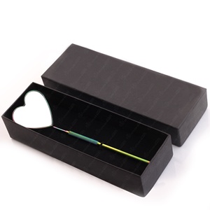 Recién llegado, caja de tarjeta negra ecológica, embalaje en forma de corazón, media luna, Color dorado, espejos de pestañas de acero inoxidable, pestañas puntiagudas - Product Image 2