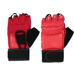 Guantes de MMA de alta calidad con logotipo personalizado, 8oz, de medio dedo, de cuero PU, para entrenamiento, combate y sparring, venta al por mayor, tamaño personalizado - Product Image 1
