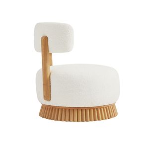 Set di 2 sedie senza braccioli in stile rustico da 27,5 pollici con base in legno e design a tetto di paglia, sedie imbottite accoglienti - Product Image 4