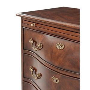 The Althoni Nightstand Is a Luxury Classic Solid Mahogany Nightstand with 3 Drawers in Brown for Bedroom Use - Product Image 4
