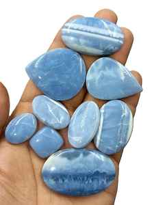 Turquesa Azul Natural, Corte Ovalado, Cabujón, Piedra Preciosa Suelta al por Mayor para Joyería, con Efecto Óptico de Estrella, de Rajasthan - Product Image 2