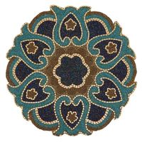 Set de table artisanal brodé et perlé de qualité supérieure pour la décoration de la maison, des restaurants et des événements de luxe