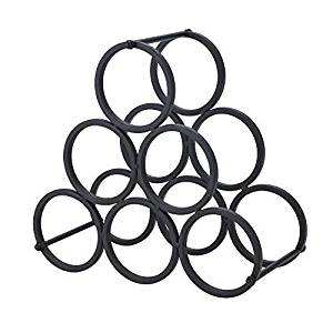 Porte-vin mural en métal rond pour 7 bouteilles, organisateur de rangement pour la maison, décoration - Product Image 5