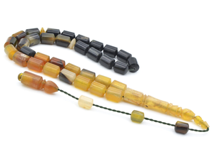33 cuentas de oración de cuerno de gazela natural, Tasbih de cuerno de gazela de 33 cuentas, Tasbih musulmán - Product Image 4