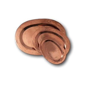Round Shape Modern Copper Hammered Food Serving <b>Tray</b> For Home Kitchenware Tabletop <b>Snacks</b> & Drinks Serving <b>Trays</b> - Product Image 3