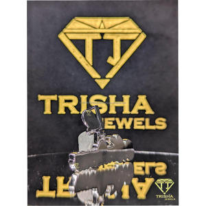 Pendentif personnalisé en argent sterling 925 avec nom en écriture cursive, serti de diamants Moissanite VVS, bijou fleur glacé par Trisha Jewels - Product Image 6