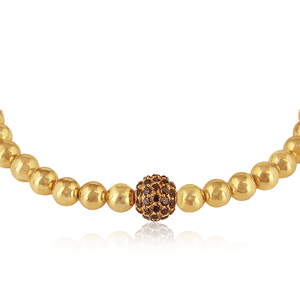 New Vintage Fashionable Solid 18K Yellow Gold Beads <b>Adjustable</b> <b>Bracelet</b> with Black Diamond - Product Image 2