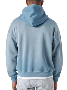 Best Selling Heavyweight Men's Acid Wash Pullover <b>Hoodies</b> 100% Cotton Drop Shoulder Private Label Front Pocket for Winter - Product Image 5