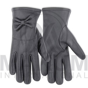 Gants d'hiver en cuir véritable de qualité supérieure pour hommes - Écologiques, respirants, compatibles écran tactile, unis, chauds, pour l'extérieur et formels - Product Image 2