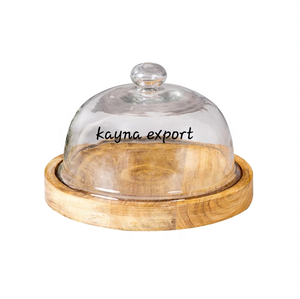 Nuevo soporte de acero inoxidable dorado con diseño de diamante redondo ecológico con cúpula de vidrio martillado, soporte decorativo para pasteles - Product Image 5