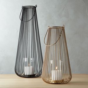 Classic light weight Black Metal sleek wire beautiful candle lantern for Living,Bedroom,Wedding & Home Decor - Product Image 4