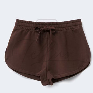 Shorts de sport décontractés d'été pour femme, taille haute élastique, en coton uni, pour la course et la détente - Product Image 4