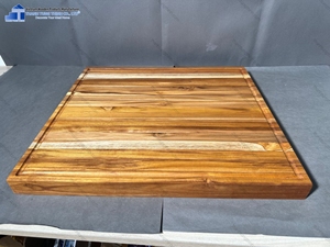 Planche à découper rectangulaire en teck, grande taille, surface antidérapante, emballage en une seule pièce, fabriqué au Vietnam - Product Image 2