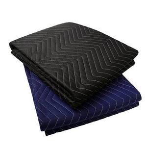 Manta de Mudanza Rectangular Azul Lisa Acolchada, Ecológica, 100% Microfibra de Poliéster, Plegable, Hecha en India - Product Image 2