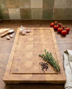 Planche à découper en bois épaisse de qualité supérieure avec poignées intégrées, planche à découper en bois durable pour la maison, la cuisine et les restaurants - Product Image 4