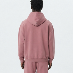 OEM Heavyweight 500 GSM <b>Pink</b> Hoodie Manufacturers <b>Men's</b> High Quality Custom Oversized Pullover Baggy Hooded <b>Sweatshirt</b> - Product Image 6