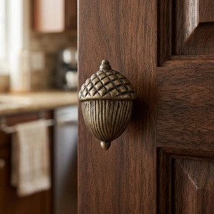 Antique Brass Cast Iron Acorn <b>Knobs</b> Hot Selling Industrial <b>Ceramic</b> <b>Drawer</b> Cabinet Handle Pulls Kitchen Bedroom Wardrobe Dresser - Product Image 4