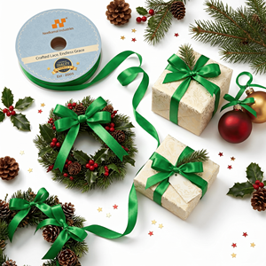 Manufacturer 6mm Green Double Face Satin Ribbon Roll for Gift Tags Bouquet Wrap Hair Bows <b>Sewing</b> Craft Decor <b>Boxes</b> DIY Use Party - Product Image 2