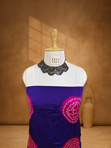 Pure Dupion <b>Silk</b> Women Chakra Bandhani Suit Handcrafted for Bridal and Festive Events - Product Image 4