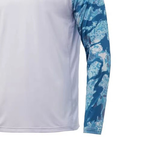 Custom Logo 100% Cotton Digital Print UPF 50+ Breathable Quick Dry Long Sleeve Pullover Fishing Jersey Shirts for Men - Product Image 3