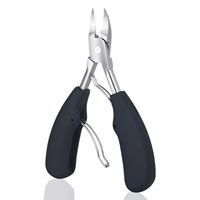 Kit de coupe-ongles pour ongles incarnés et épais en acier inoxydable, robuste, avec coupe-ongles courbé de qualité podologique et coupe-peaux mortes