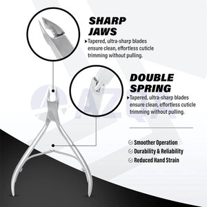Professional Stainless Steel Manicure and Pedicure Tool <b>Set</b> with Cuticle Nipper Scissors and <b>Nail</b> Cleaners - Product Image 6