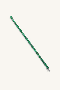 Pulsera de Esmeralda en Plata de Ley 92.5 KLSB-20628 - Product Image 2