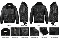 Blouson aviateur en cuir de vache véritable noir pour homme, doublure en sherpa, respirant, fermeture éclair, style moto, vêtements d'hiver