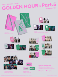 ATEEZ GOLDEN HOUR : Part.5 (version POCAALBUM) A, DIARY, Z ver. album scellé - Product Image 3