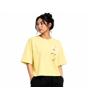 Custom Boxy T Shirts for Women Heavyweight Cotton Relaxed Fit Streetwear Short Sleeve Tee OEM ODM Private Label Clothing Womens - Product Image 1