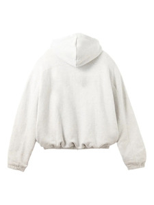 เสื้อฮู้ดดี้โอเวอร์ไซส์ทรงครอป สีพื้น ผ้าฝ้ายเฟรนช์เทอร์รี่ แฟชั่นลำลองสำหรับทุกเพศ - Product Image 1