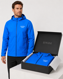 Chaqueta Impermeable Premium para Hombre, Ligera, Transpirable, Cortavientos con Capucha y Cierre Completo, Chaquetas de Lluvia para Hombre - Product Image 5