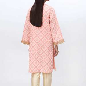 Embroidered & Puff-Printed Cambric <b>Shirt</b> PS4011 1PC Club Dress - Product Image 1