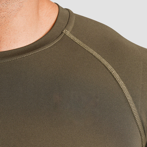 Men Short Sleeve <b>Compression</b> Rash Guard Breathable Gym Training Workout <b>Shirt</b> Sustainable Spandex Polyester Fabric Rash Guard - Product Image 3
