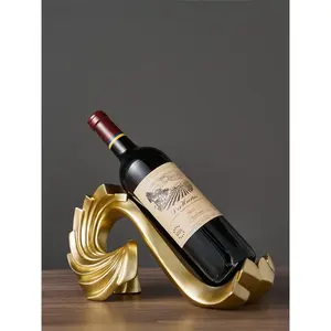 Elegante Soporte de Metal para Botellas de Vino Hecho a Mano, Decoración Moderna para Mesa de Cocina, Soporte de Metal para Botellas de Vino Hecho a Mano al por Mayor - Product Image 5