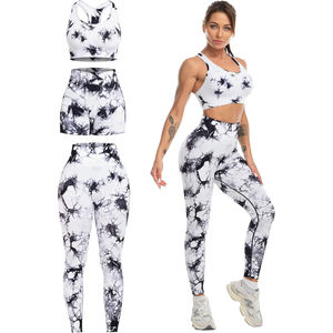 Ensemble de yoga 3 pièces pour femme avec logo personnalisé, short zippé, respirant, écologique, séchage rapide, grandes tailles, pour le sport et l'entraînement - Product Image 1