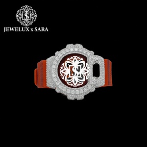 Indian Manufacture Mossinate Designer <b>Red</b> Rubber Strap Diamond Watch for Parties Office Wear Outdoor Activities and Gifting - Product Image 2