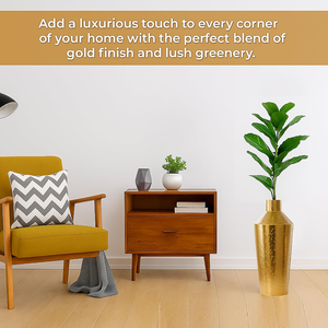 Jarrón de Flores Hecho a Mano con Diseño Tradicional de Hierro Dorado Premium, Decoración para el Hogar, Centro de Mesa para Bodas, Pieza Decorativa Duradera - Product Image 4