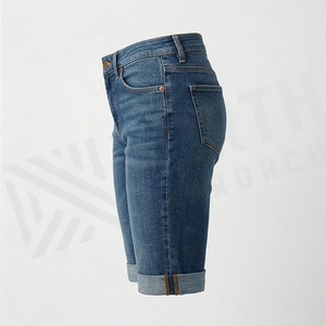 Plus Size Women <b>Denim</b> Shorts High Waist <b>Stretch</b> Pants Ripped Casual Fashion Summer Wear For Outdoor Street Style Garments - Product Image 3