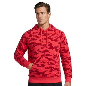 Sudadera con Capucha Unisex Roja con Estampado por Sublimación, Manga Raglán, Felpa Francesa, Ropa Casual de Otoño - Product Image 3