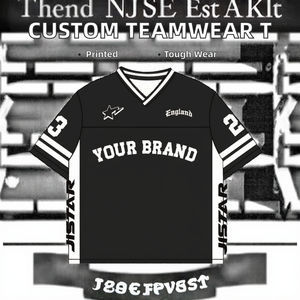 เสื้อยืดแฮนด์บอลชายคุณภาพสูงแบบสั่งทำพิเศษ คอวี แห้งเร็ว ระบายอากาศได้ดี เสื้อกีฬาฟุตบอล - Product Image 5