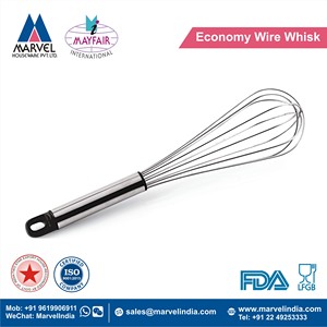 Fouet manuel en acier inoxydable, fouet à fils économique pour battre, mélanger et fouetter, matériau métallique - Product Image 2