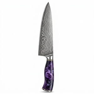 Cuchillo de Chef de Acero de Damasco Premium, Hoja Hecha a Mano, Mango de Madera, Cuchillo de Cocina Mayorista, Acero con Patrón Afilado como una Navaja - Product Image 5